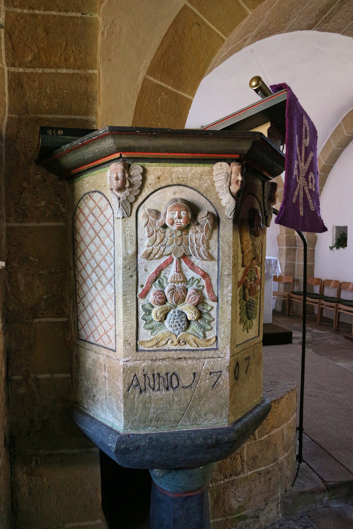 Kanzel in der Kirche von Oberwerbe (2019_04_18_EOS 100D_4563_ji)