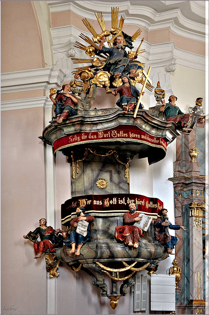 Kanzel in der Wies-Kirche