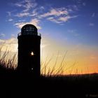 Kap Arkona, Rügen, Marine Peilturm im Gegenlicht