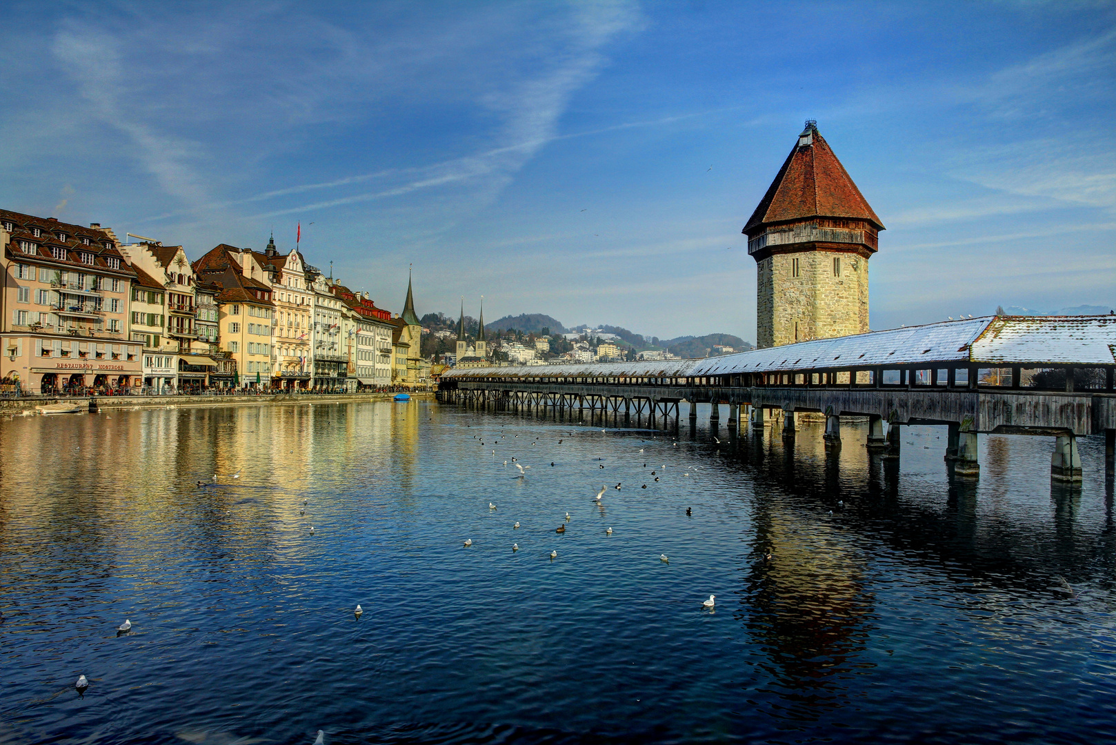 Kapellbrücke im Winter (HDR)