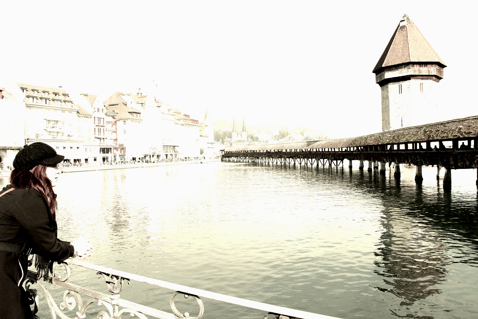 Kapellbrücke in Luzern mit Olaya Tajes