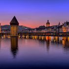 Kapellbrücke in Luzern mit Wasserturm