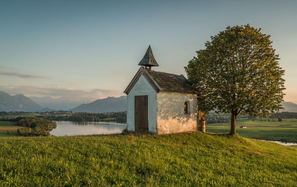 Kapelle am Riegsee Foto & Bild landschaft, bach, fluss & see, see