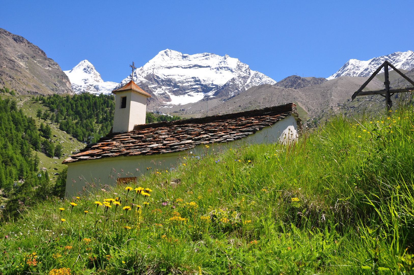 Kapelle auf der Triftalp oberhalb Saas-Grund