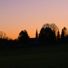 Kapelle im Sonnenuntergang