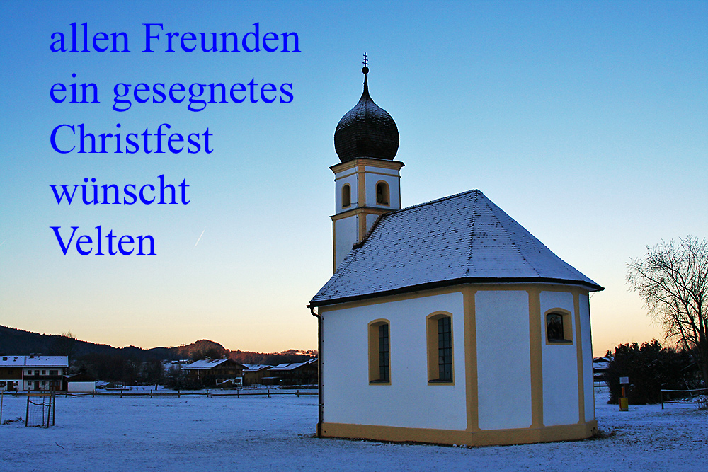 Kapelle in Hundham Kreis Miesbach am Alpenrand in Oberbayern