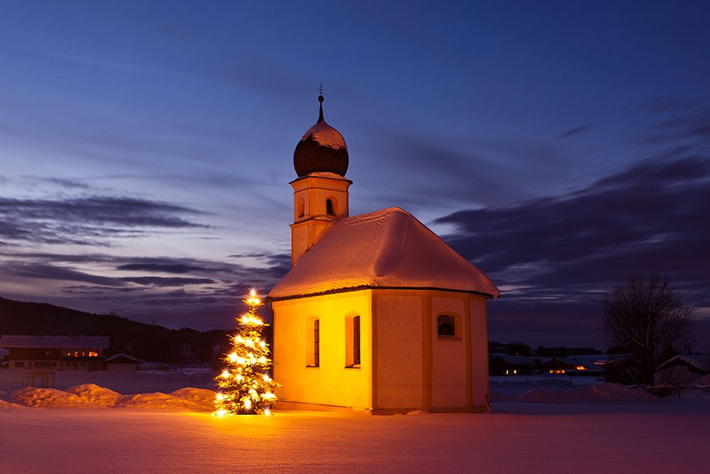 Kapelle in Hundham/Oberbayern Foto & Bild | jahreszeiten, winter, landschaft Bilder auf ...