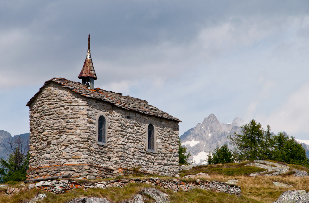 Kapelle in Nessel, Wallis, Schweiz