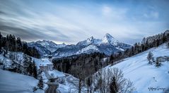 Kapelle Maria Gern mit Blick auf den Watzmann