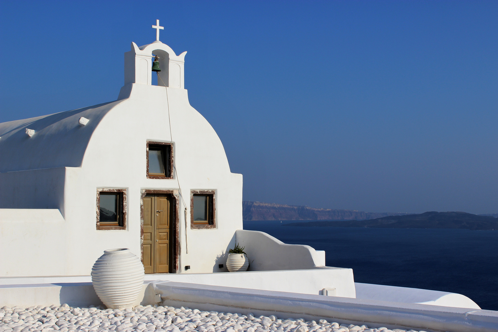 Kapelle mit Meerblick in Oia