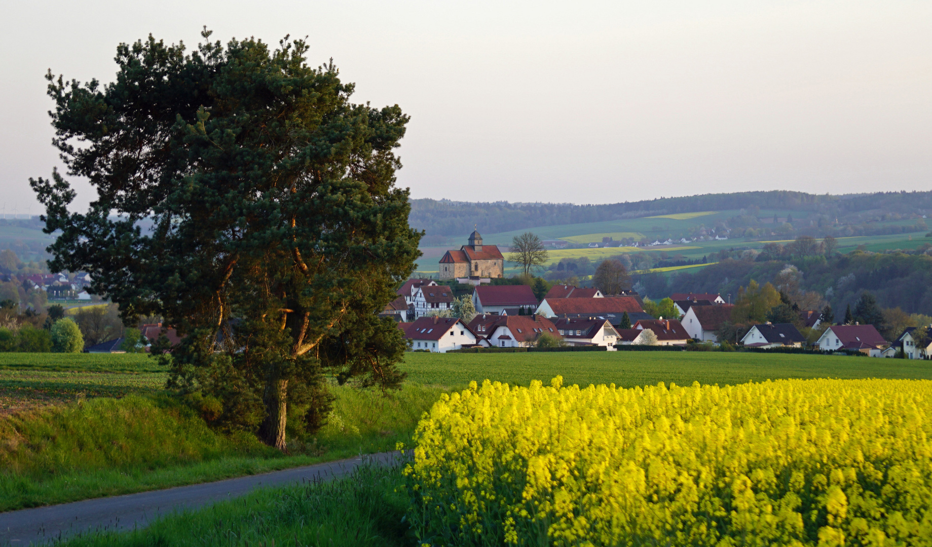 Kapelle Schönberg bei Sonnenutergang