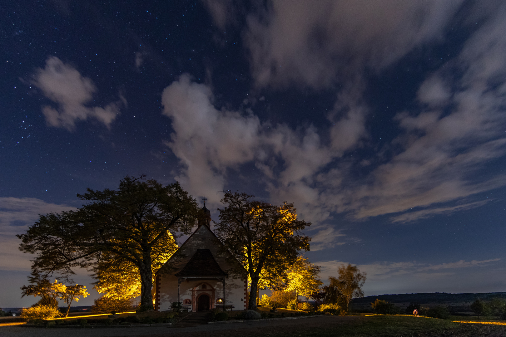 Kapelle St. Wendel(in) im Vollmond