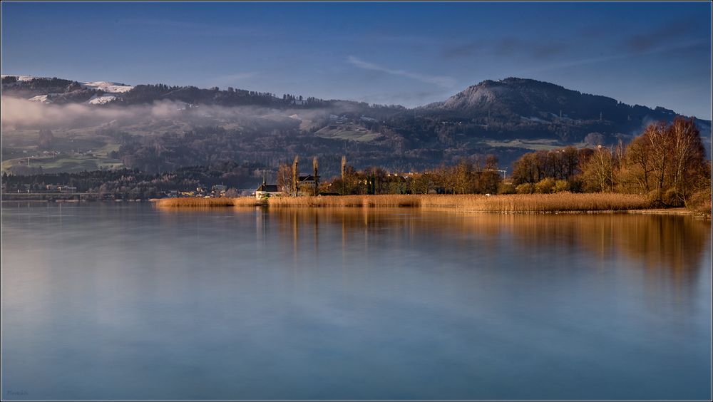 Kapelle von Hurden Foto & Bild landschaft, bach, fluss & see, see