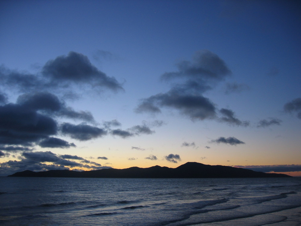 Kapiti Island as seen from Raumati Beach, New Zealand