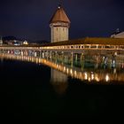 Kappelbrücke in Luzern in der Nacht