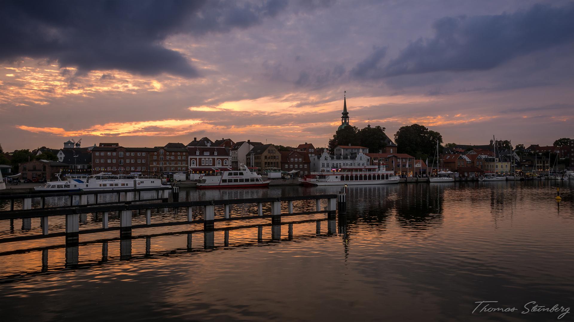 Kappeln an der Schlei zur Abenddämmerung