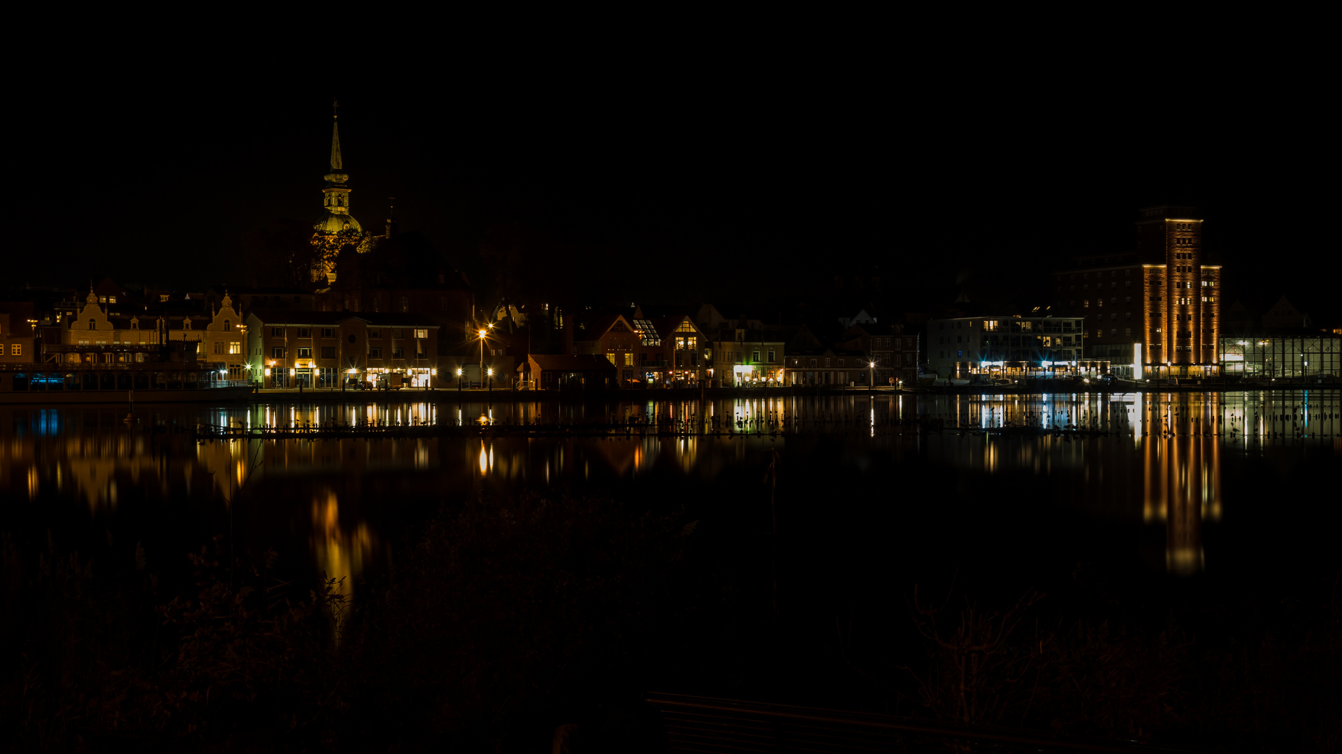 Kappeln bei Nacht