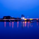 Kappelner Schleibrücke bei Nacht