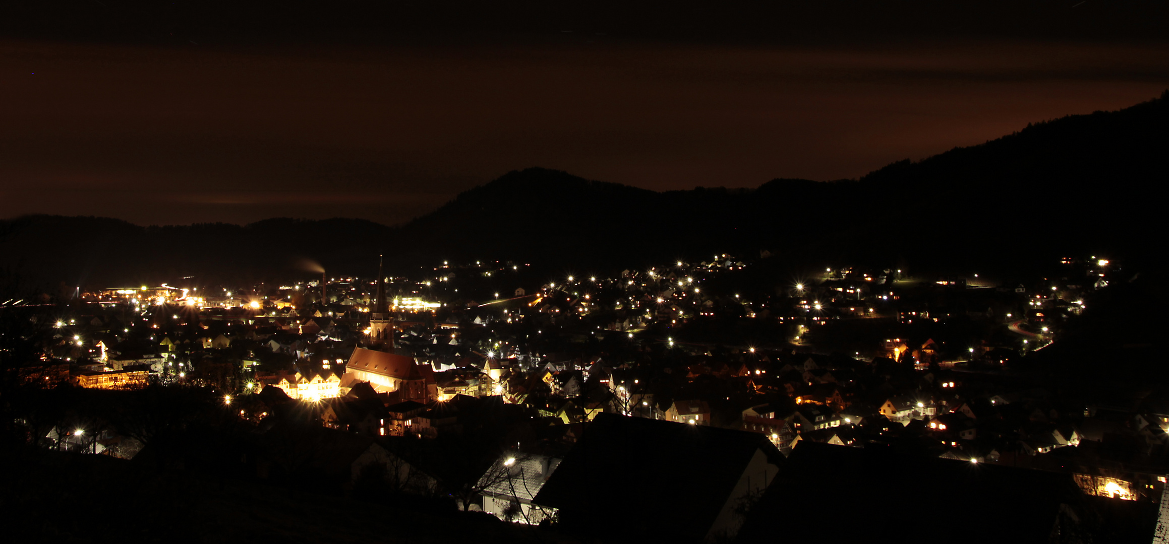 Kappelrodeck bei Nacht