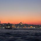 Karakoy bridge & Suleymaniye mosque's silhouette