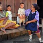 Karen refugees from Myanmar in Thai village