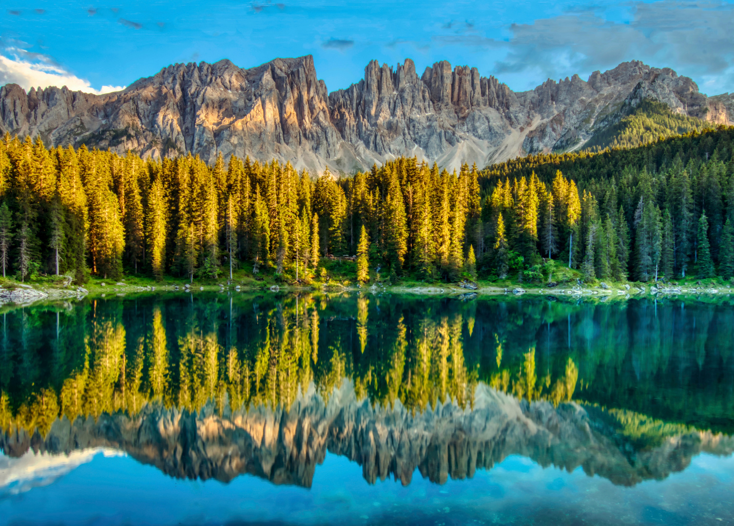 Karersee am Abend. ( Lago di Carezza )