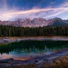 Karersee bei Sonnenuntergang