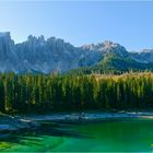 Karersee mit Latemar-Gruppe, Südtirol