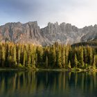 Karersee mit Regenbogen