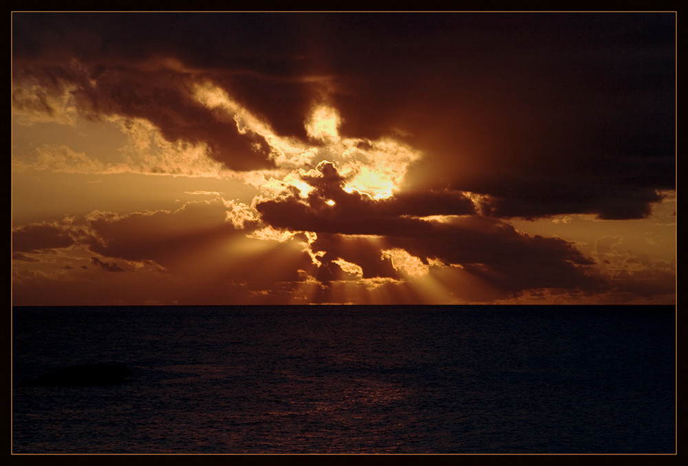 Karibischer Sonnenuntergang