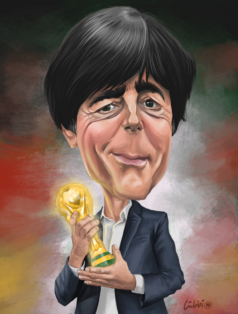 Karikatur Jogi Löw [www.luebbi-art.de]