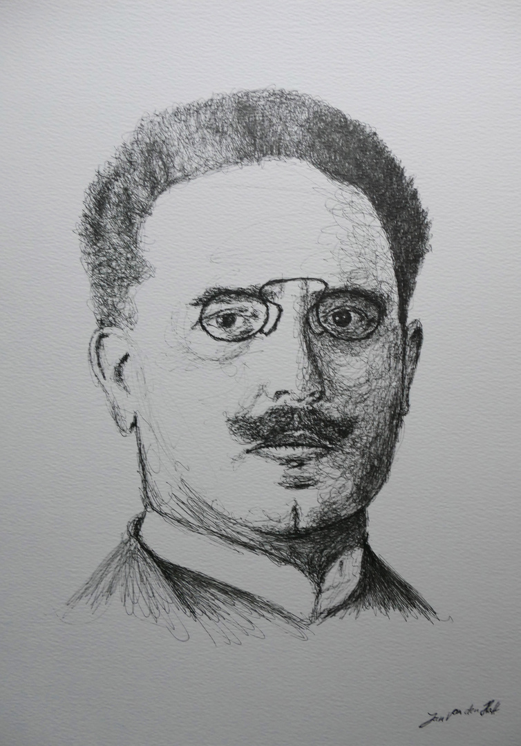 Karl Liebknecht Scribble Portrait