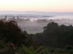 Karlsaue im Morgennebel