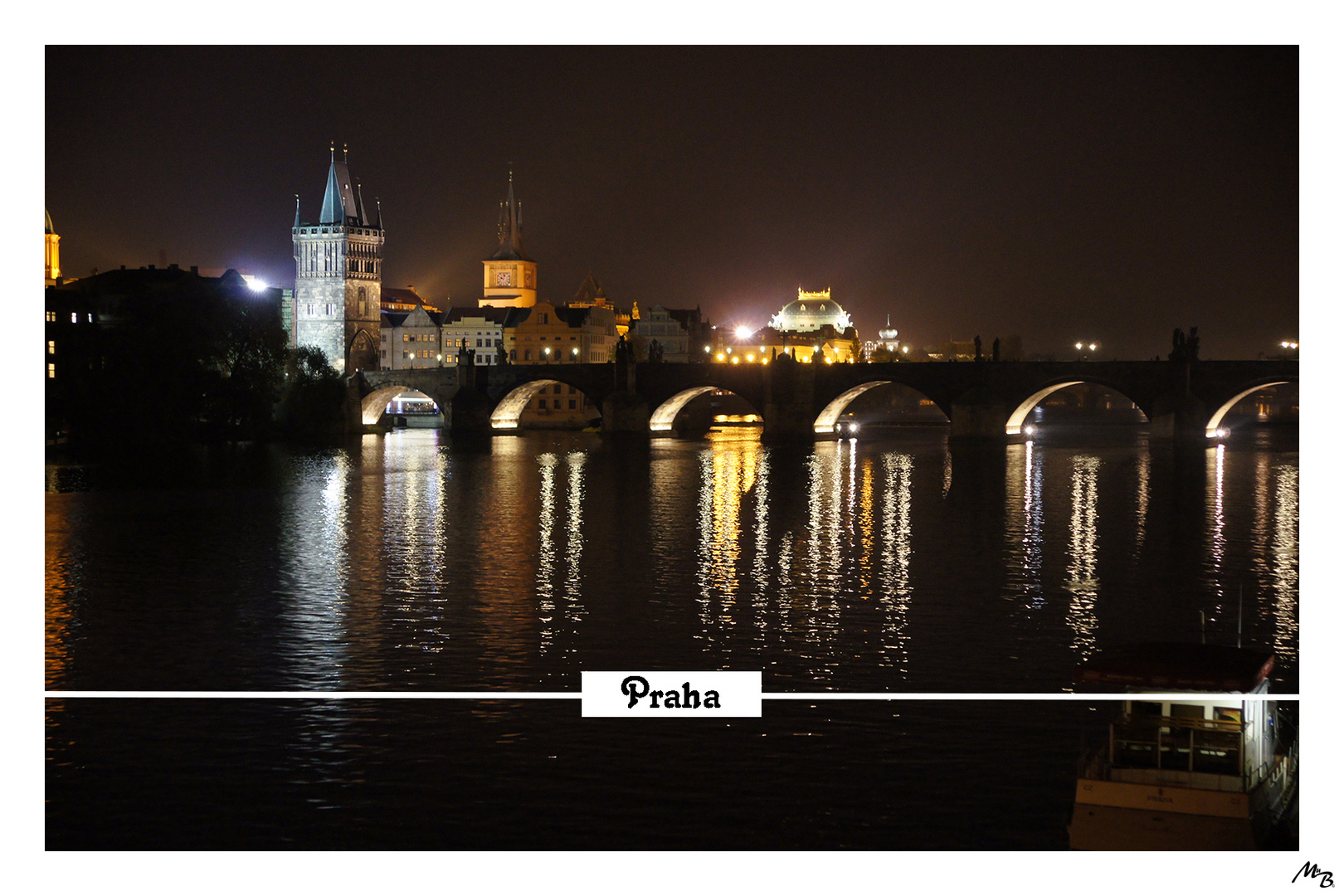 Karlsbrücke bei Nacht