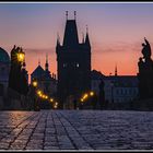 karlsbrücke im morgenrot