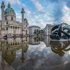 Karlskirche im Abendlicht