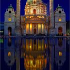 Karlskirche in Wien, am Abend