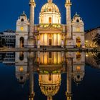 Karlskirche Panorama zur Blauen Stunde