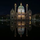 Karlskirche Wien bei Nacht