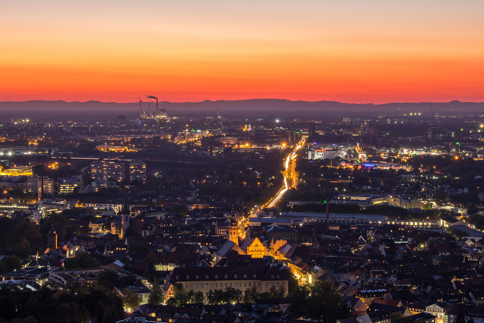 Karlsruhe bei Nacht