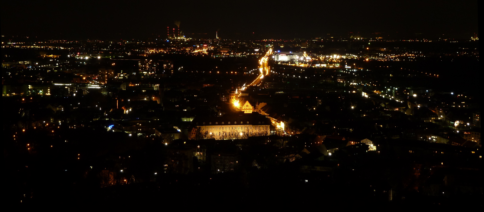 karlsruhe , turmberg, nachtaufnahme