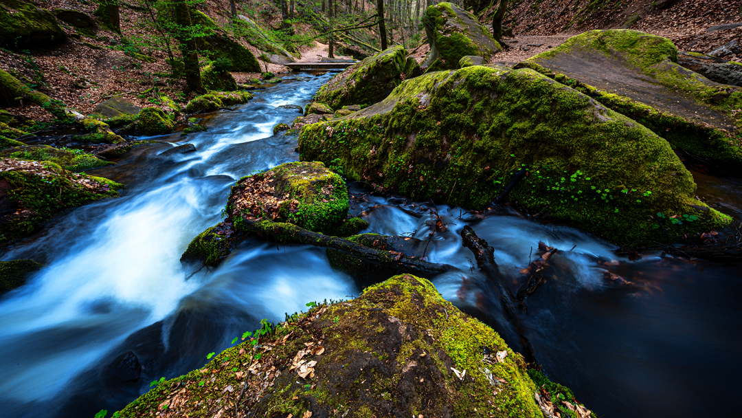 Karlstalschlucht Blick auf Wasserfall 02