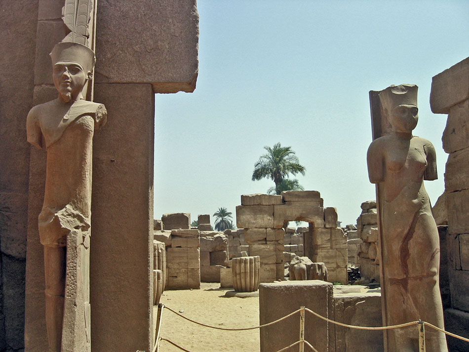 Karnak- Tempel- Statuen