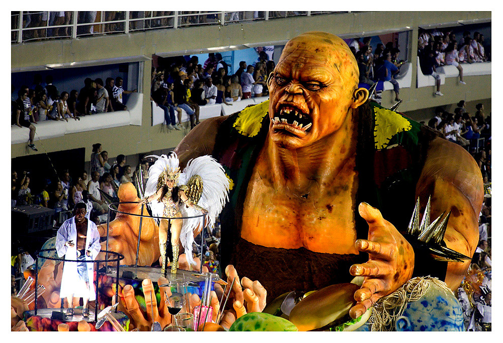 Karneval in Rio - Wagen im Sambadrom von Rio de Janeiro