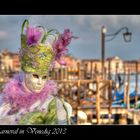 Karneval in Venedig im Abendlicht