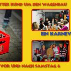 Karnevalswagen -Splitter rund um den 6 Samstag