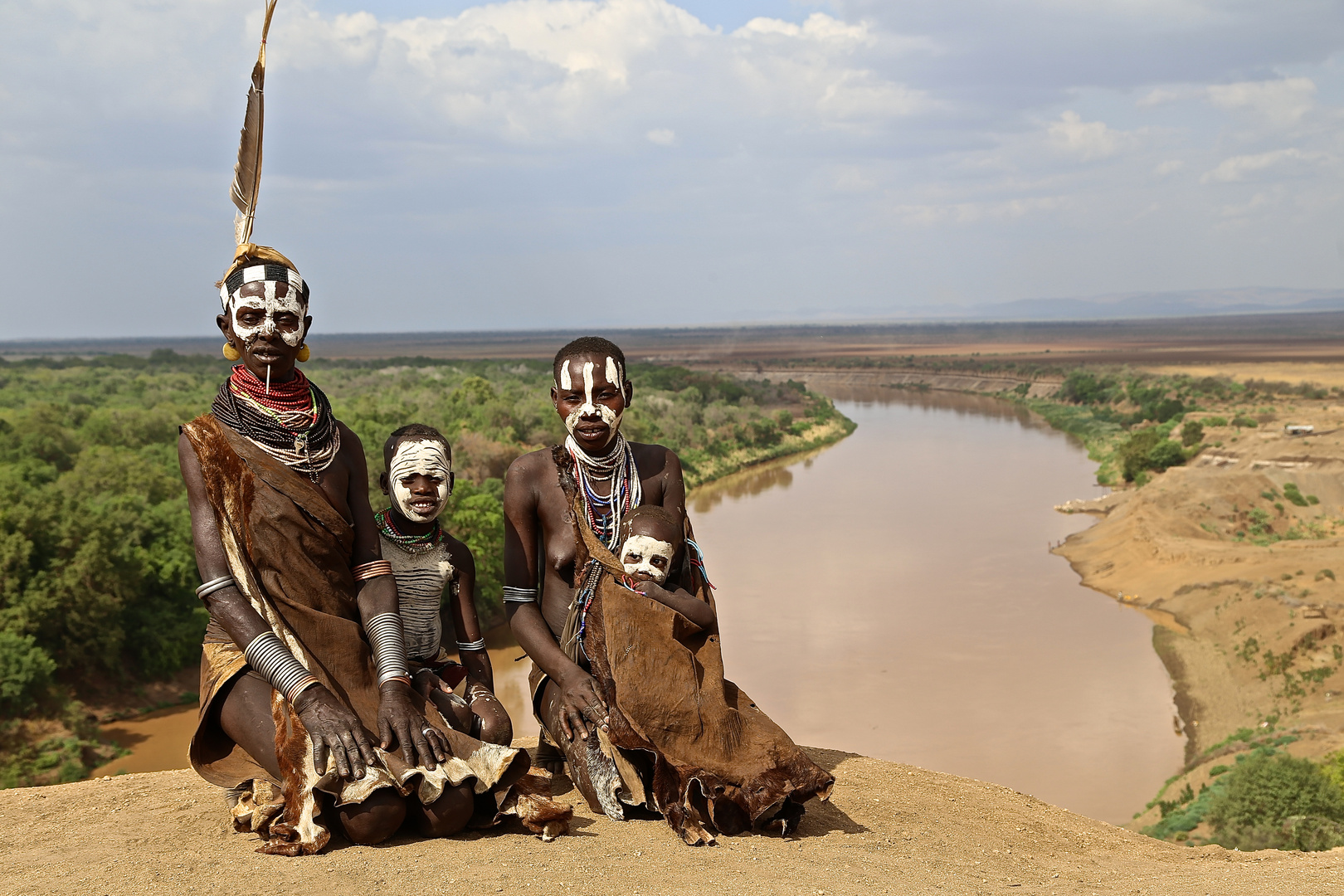 Karo people on Omo river