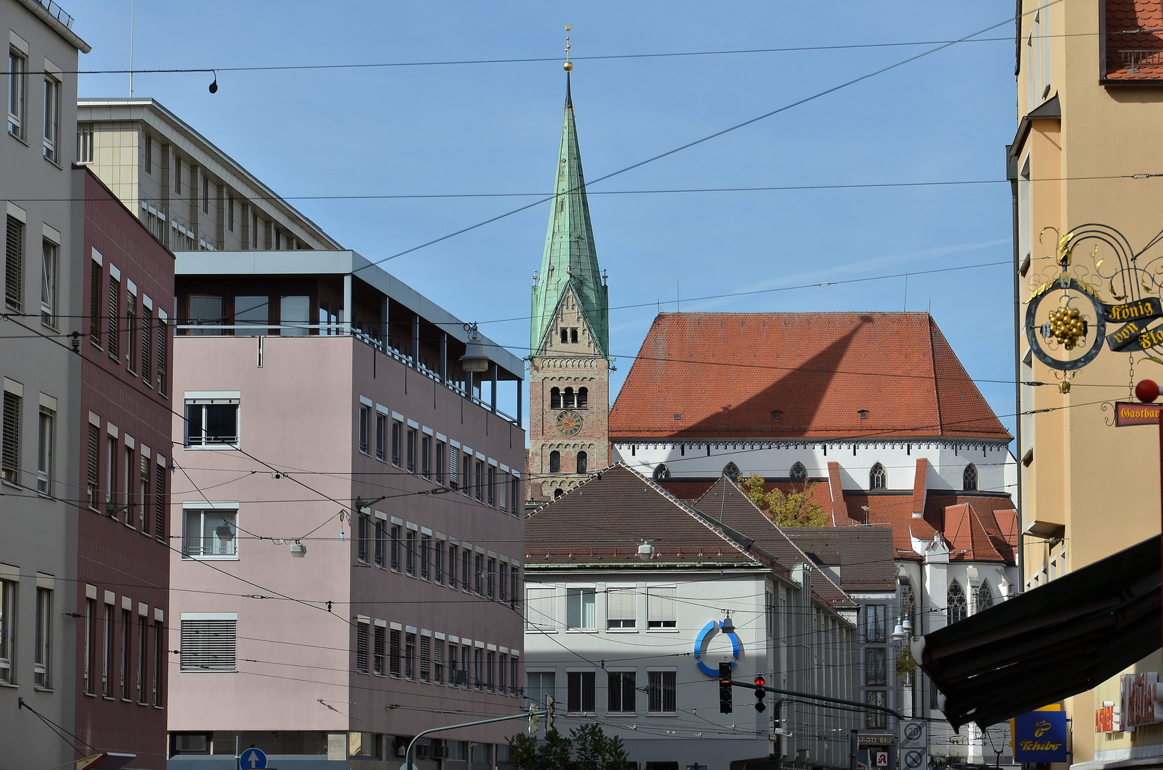 Karolinenstr. Blick zum Dom, Augsburg, September 2012