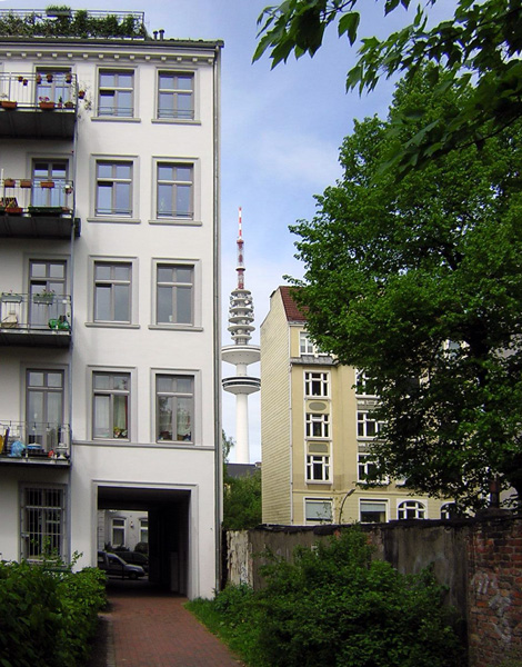 Karoviertel und Heinrich-Hertz-Turm