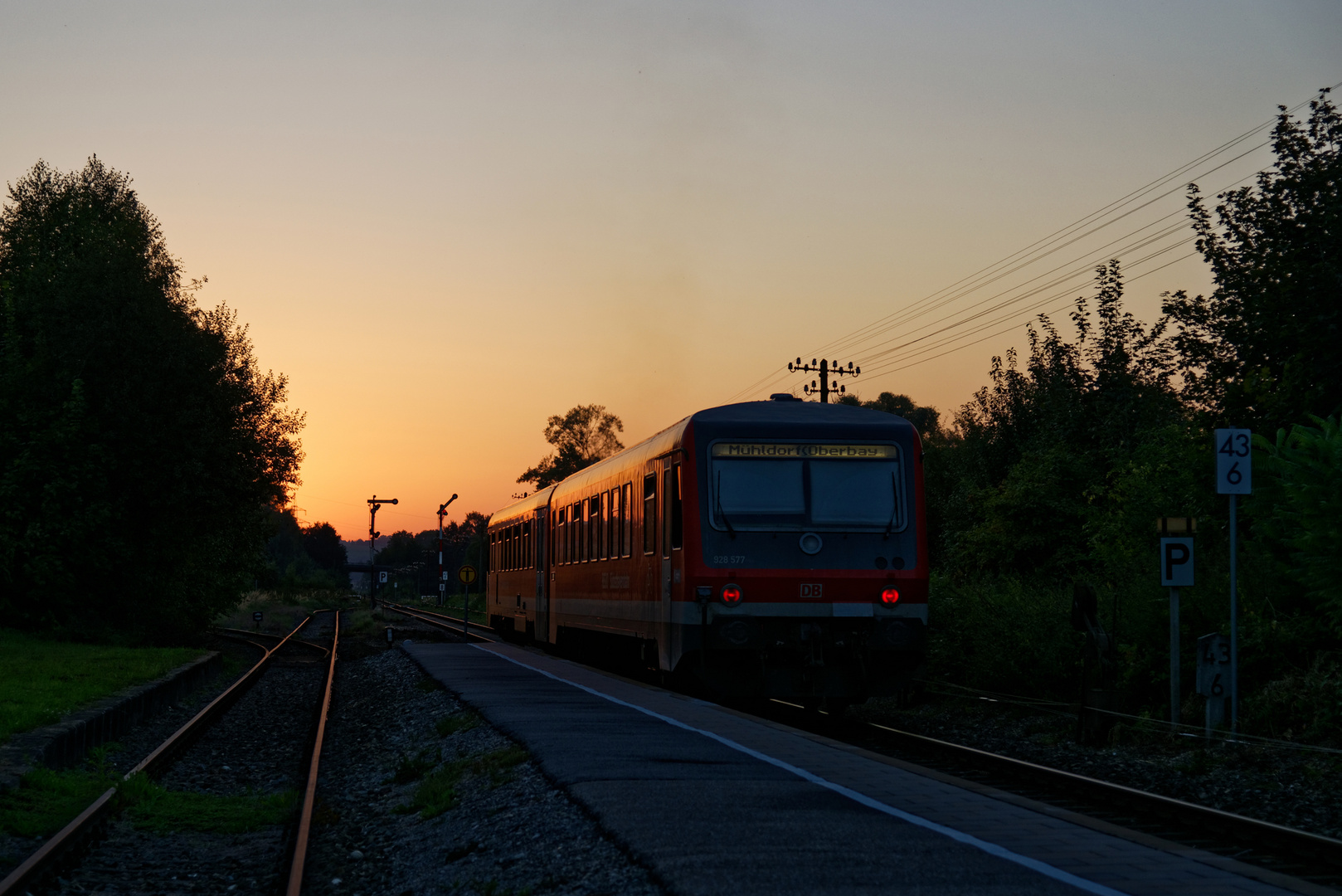 Karpfham Bahnof - der Abschied